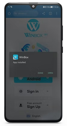 scenario after user download winbox apk